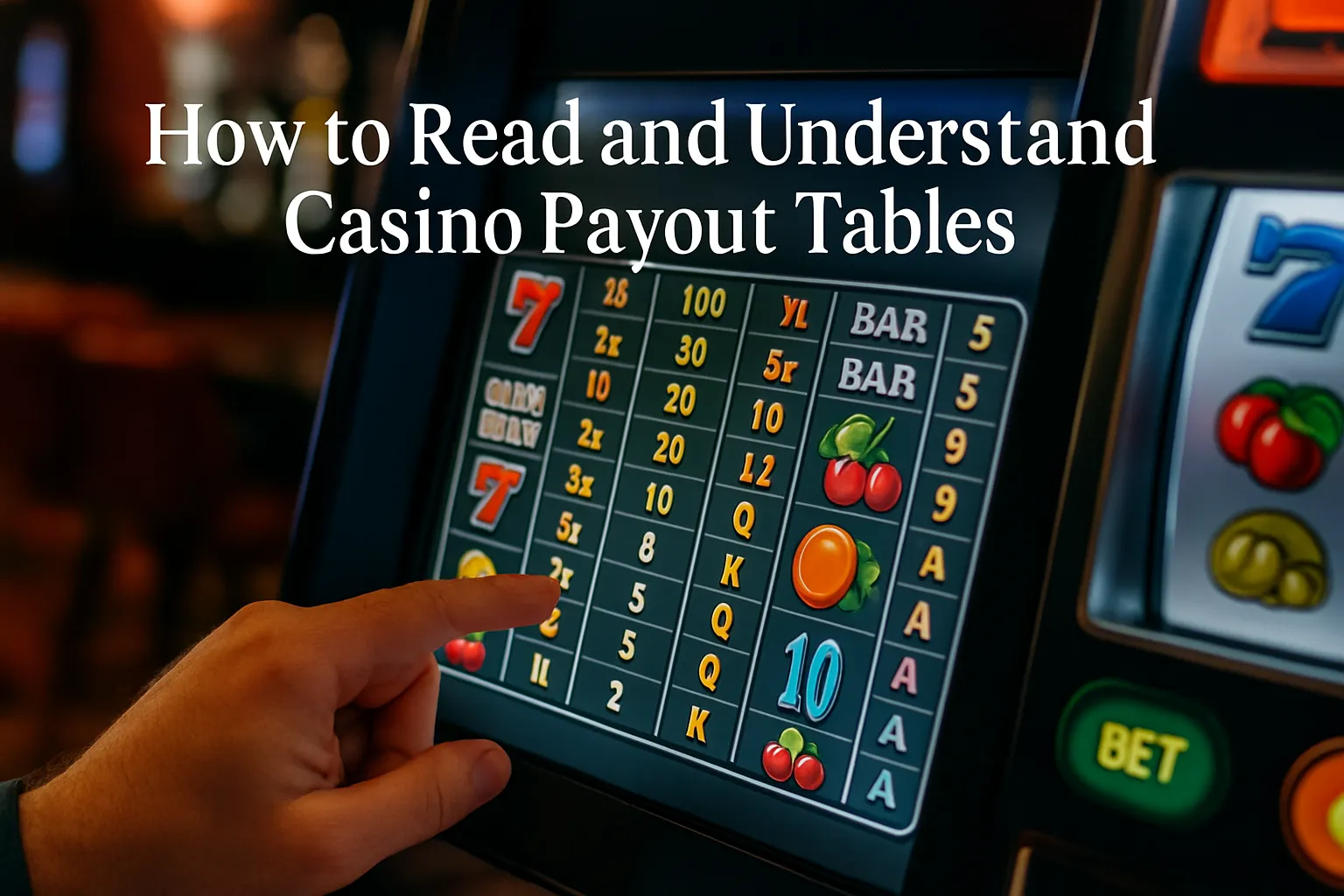 How to Read and Understand Casino Payout Tables