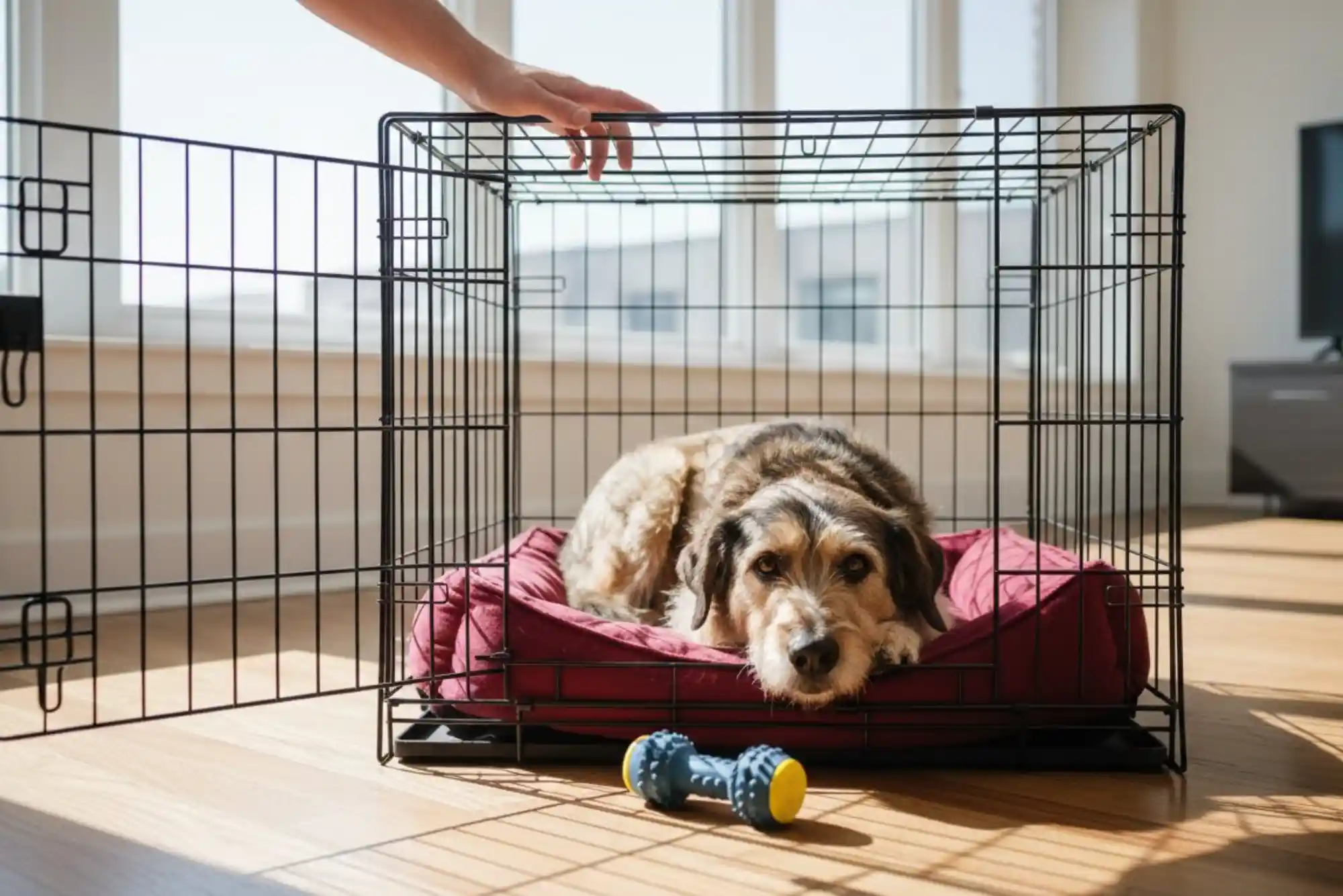 How to Crate Train an Older Rescue Dog with Separation Fears and Phobias